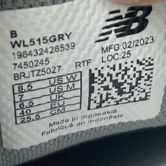 New Balance Sneakers‎ Womens 8.5 B 515 WL515GRY Gray Casual Athletic Gym Shoes - Picture 8 of 10